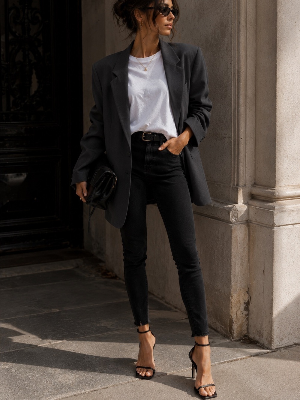 Topshop Moto Sidney Skinny Jeans Black 25